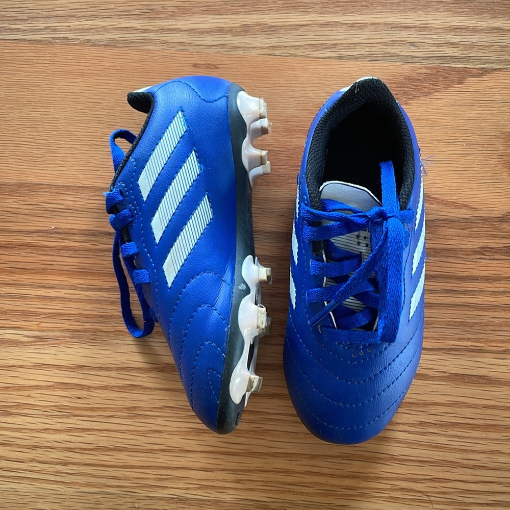 adidas Kids Blue White Soccer Cleats